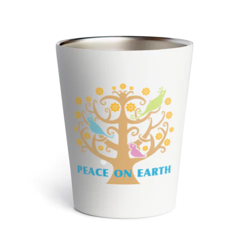 鳥/Peace on Earthツリー Thermo Tumbler