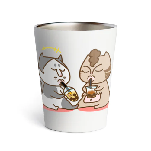 お悟り猫姉妹 向かい合うお茶タイム Thermo Tumbler