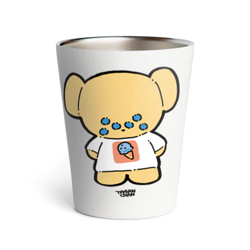 Tシャツを着ている多眼ちゃん(カラー) Thermo Tumbler