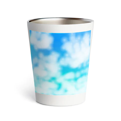 青空と雲。 Thermo Tumbler