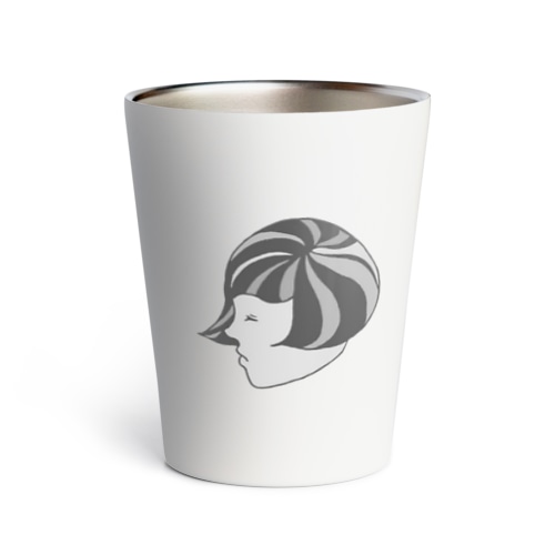 令和のモダンガール　モノクロ版 Thermo Tumbler