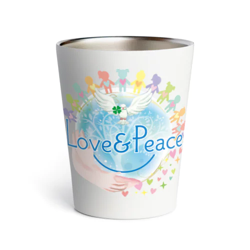 Love＆Peaceキッズ用ロゴ Thermo Tumbler