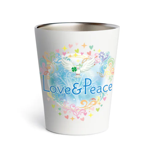 Love＆Peace大人用ロゴ Thermo Tumbler