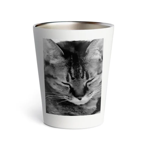 モノクロ猫 Thermo Tumbler