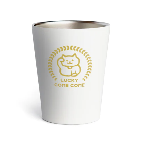 LUCKY COMECOME　金色 Thermo Tumbler