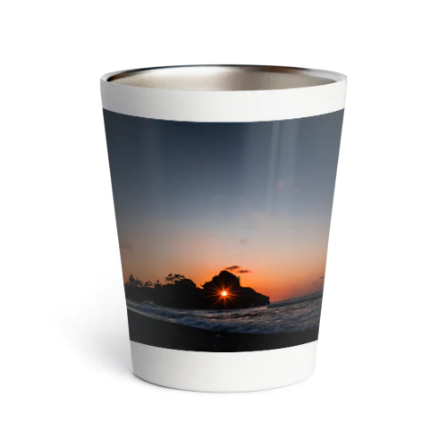 窓岩のダイアモンド夕日 Thermo Tumbler