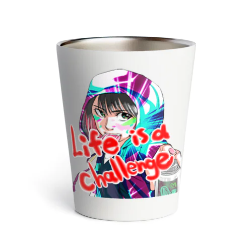 Life is a challenge Thermo Tumbler