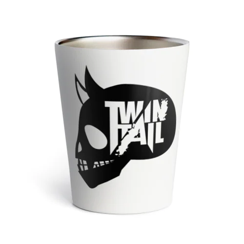 TWINTAIL-black skull Thermo Tumbler