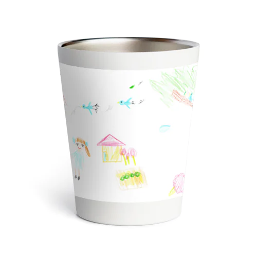 青い鳥のいる風景 Thermo Tumbler