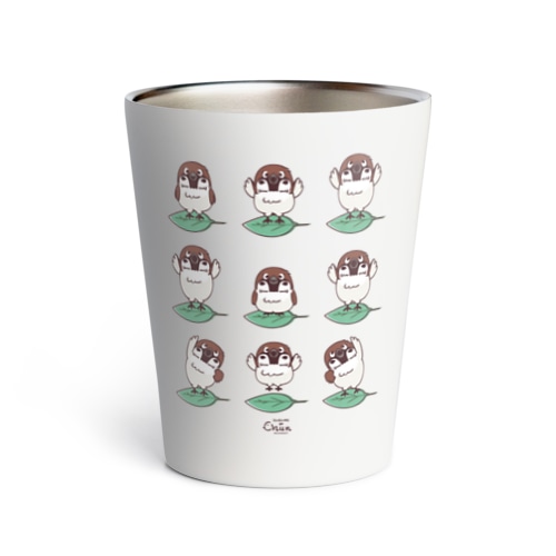 スズメがちゅん　体操ちゅん Thermo Tumbler