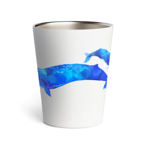 星空ぽいクジラたち（ヨコ） Thermo Tumbler