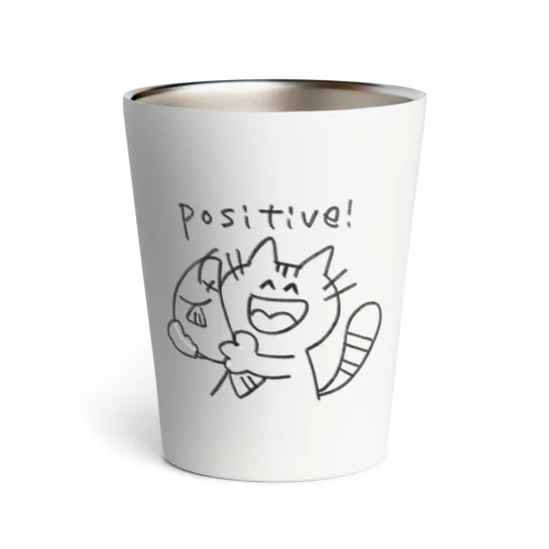 ぽじねこ！のポジティブTシャツ Thermo Tumbler