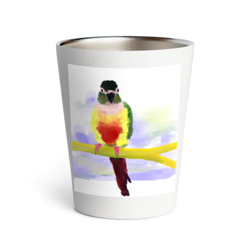 ウロコインコと止まり木 Thermo Tumbler