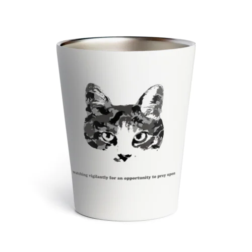 Army Cat モノクローム Thermo Tumbler