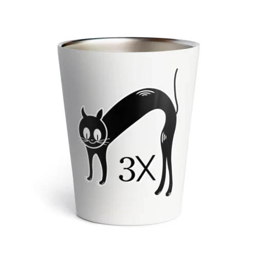 3匹の猫（Cat Times 3x） Thermo Tumbler