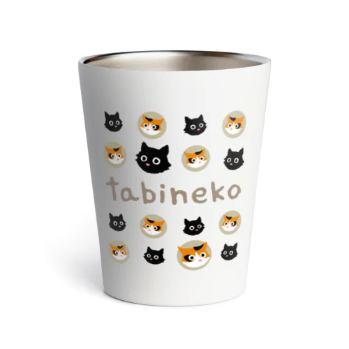 たびねこ-かおドット Thermo Tumbler