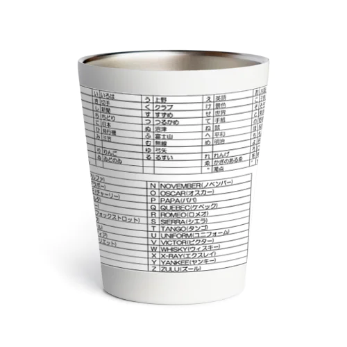 フォネティックコード001 Thermo Tumbler