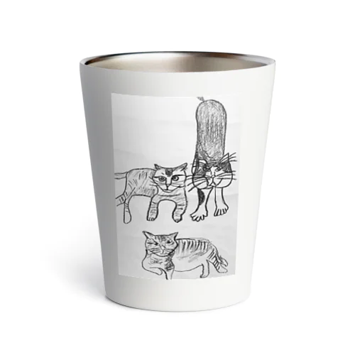 3匹の猫 Thermo Tumbler