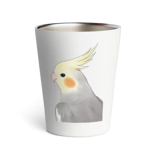 見つめるオカメインコちゃん【まめるりはことり】 Thermo Tumbler