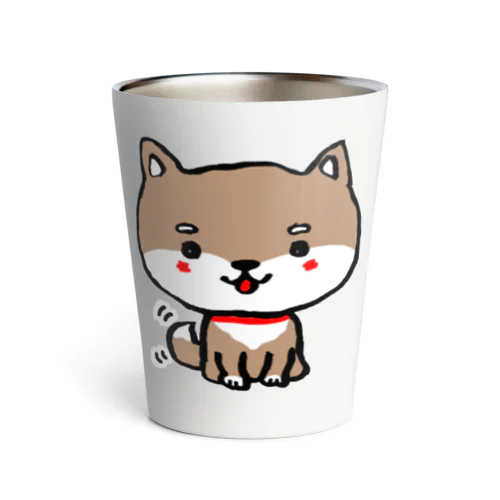 柴犬の仔犬 茶 Thermo Tumbler