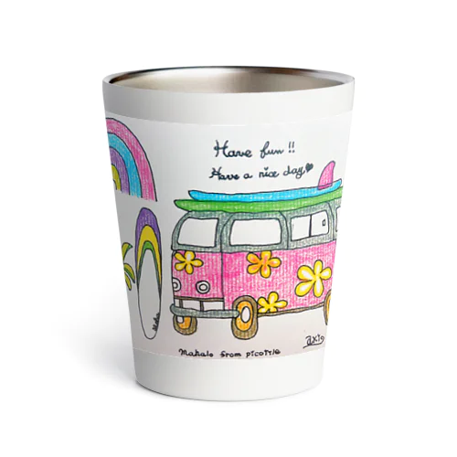 surf bus🚌🏄‍♀️rainbow Thermo Tumbler