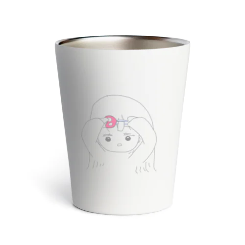 髪を切るおんなのこ Thermo Tumbler