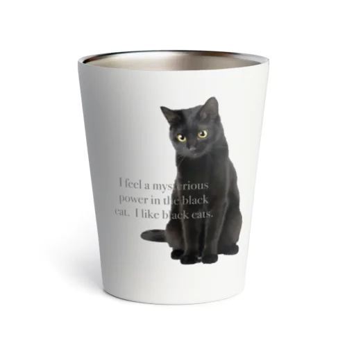 黒猫大好き Thermo Tumbler