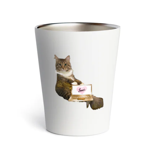 大きな猫ちゃん Thermo Tumbler