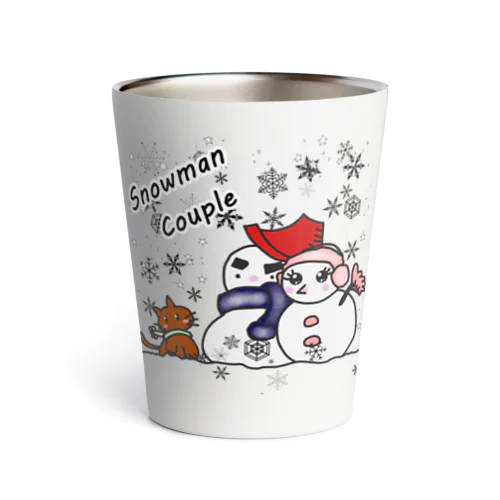 雪だるまちゃんカップル Thermo Tumbler