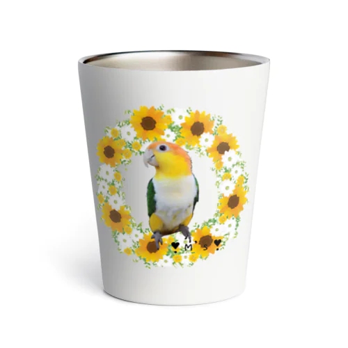 ひまちゃん🌻タンブラー(シロハラインコ) Thermo Tumbler