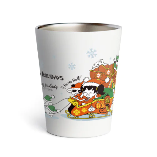 カンフーちゃんのアジアンクリスマス Thermo Tumbler