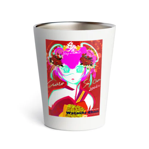 【MeiMeiMeMes 2022年 わたしちゃん Watashi-Chan™️ オリジナル新春サーモタンブラー】 Thermo Tumbler