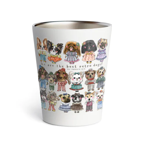 レトロ犬 Thermo Tumbler