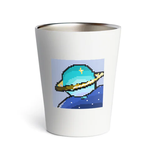 ドット絵地球に埋まった土星 Thermo Tumbler