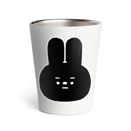 量産うさぎ まゆげ ver.BLACK Thermo Tumbler