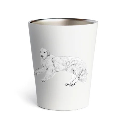 『ん？どうしたの？』× golden retriever Thermo Tumbler