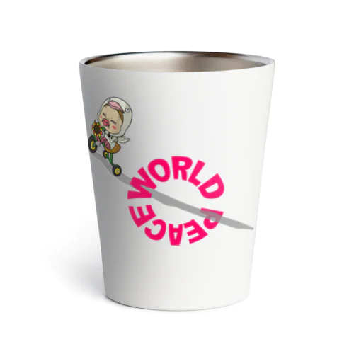 世界平和だよ！さげみちゃん（円形文字） Thermo Tumbler