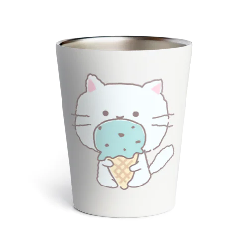 チョコミントアイスとネコちゃん Thermo Tumbler