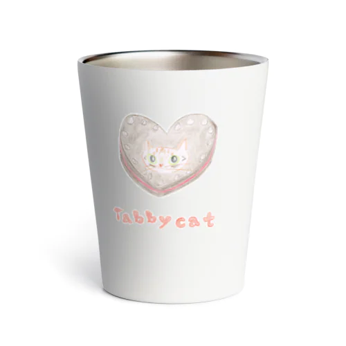 tabby cat choco cake Thermo Tumbler