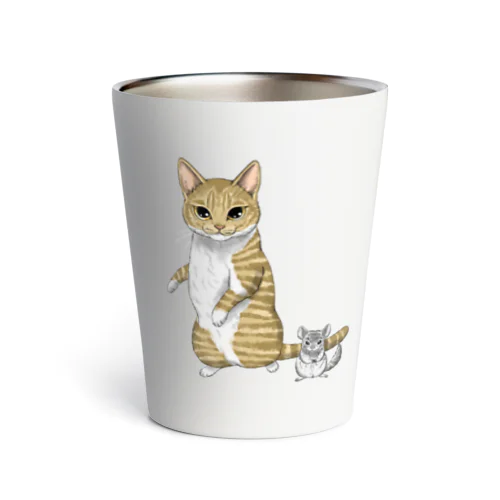 猫とチンチラ Thermo Tumbler