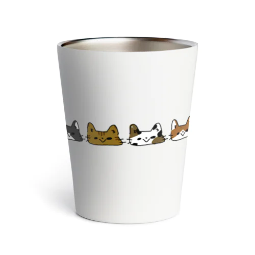 ねこねこ(ﾖｺ) Thermo Tumbler