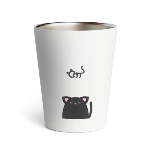 ジト目な動物たち【ねこ】 Thermo Tumbler