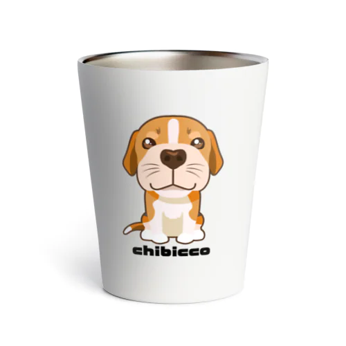 はにかみビーグル chibicco (黒文字) Thermo Tumbler