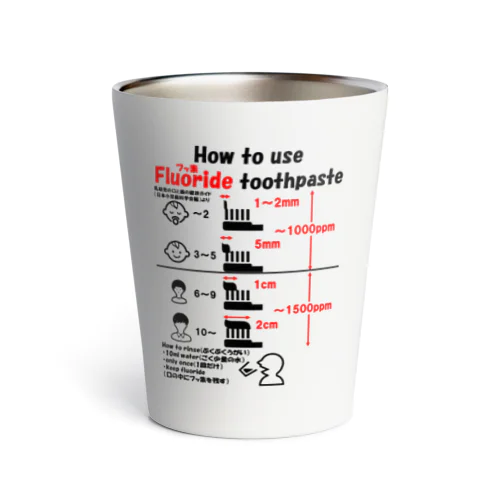 子供向けフッ素入り歯磨き粉の使い方 Thermo Tumbler