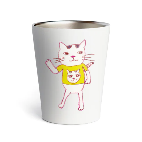 こんなふうに見えるニャン（ねこシンプル）【復刻シリーズ】 Thermo Tumbler