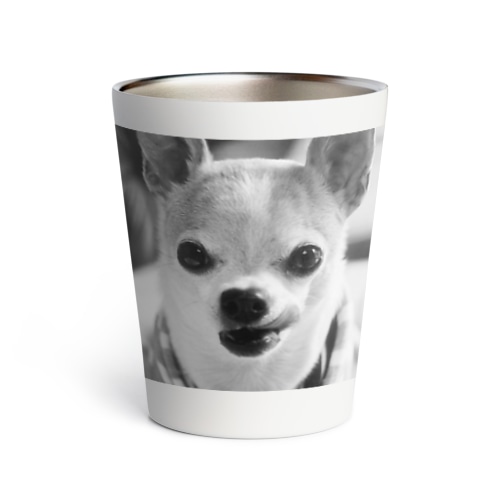 モノクロチワワ（ぺろんちょ） Thermo Tumbler