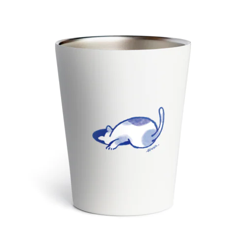 穴を覗くねこ Thermo Tumbler