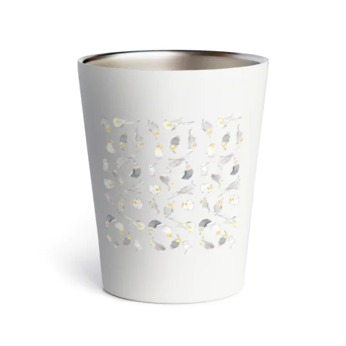 たっぷりオカメインコちゃん【まめるりはことり】 Thermo Tumbler