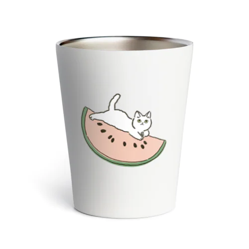 スイカ猫ちゃん Thermo Tumbler