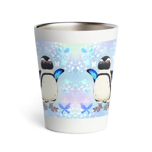 ケープペンギン「ちょうちょ追っかけてたらそっくりさんいたの」 Thermo Tumbler